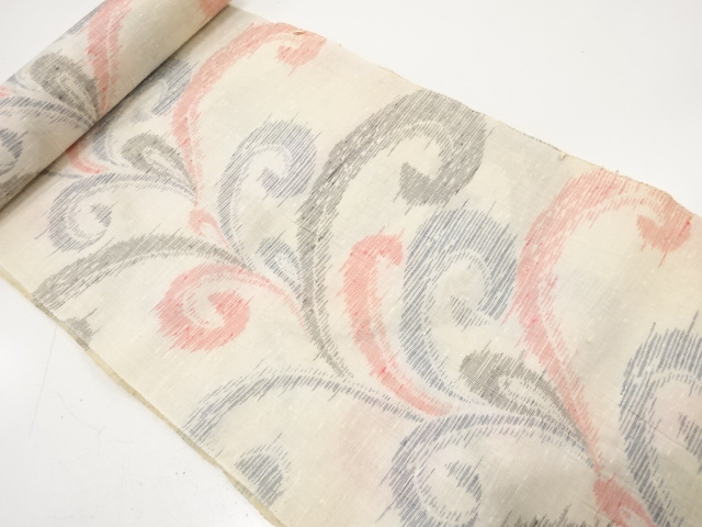 アンティーク　草葉模様　着尺反物